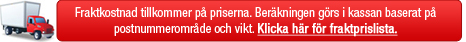 Fraktpriser tillkommer - klicka här för fraktpriser